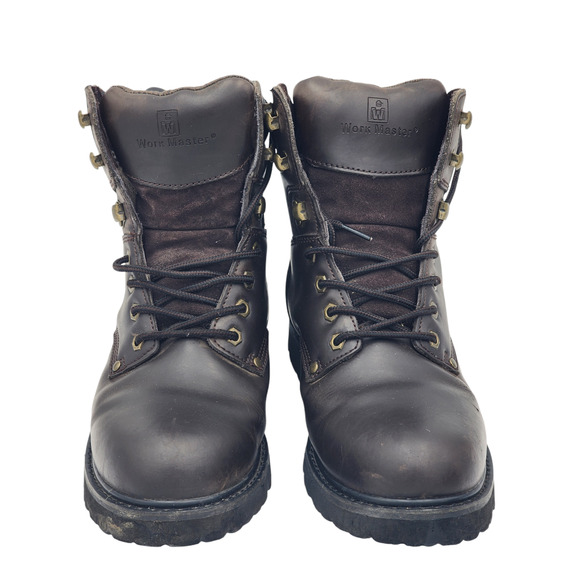 Work Master Boots Mens 9M Leather Workwear Steel Toe Durable Industrial Safety - Picture 8 of 14